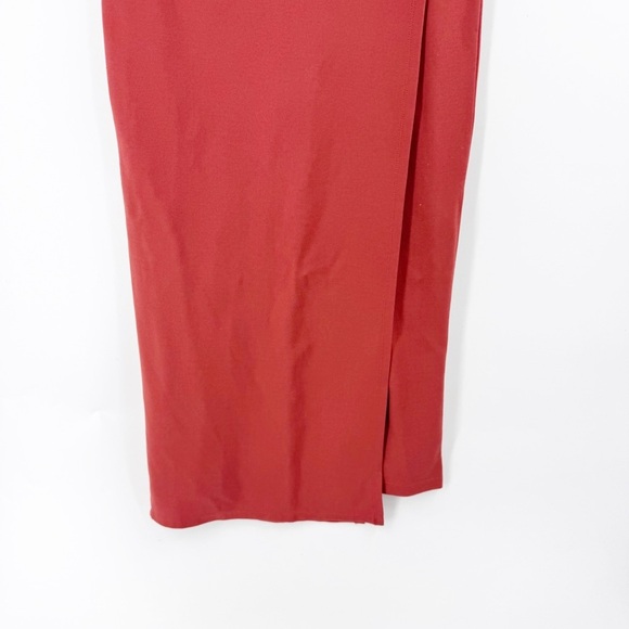 ✅ Betabrand Sassiest Pants Crop Skirt Rust Orange Small Tall - Picture 3 of 8